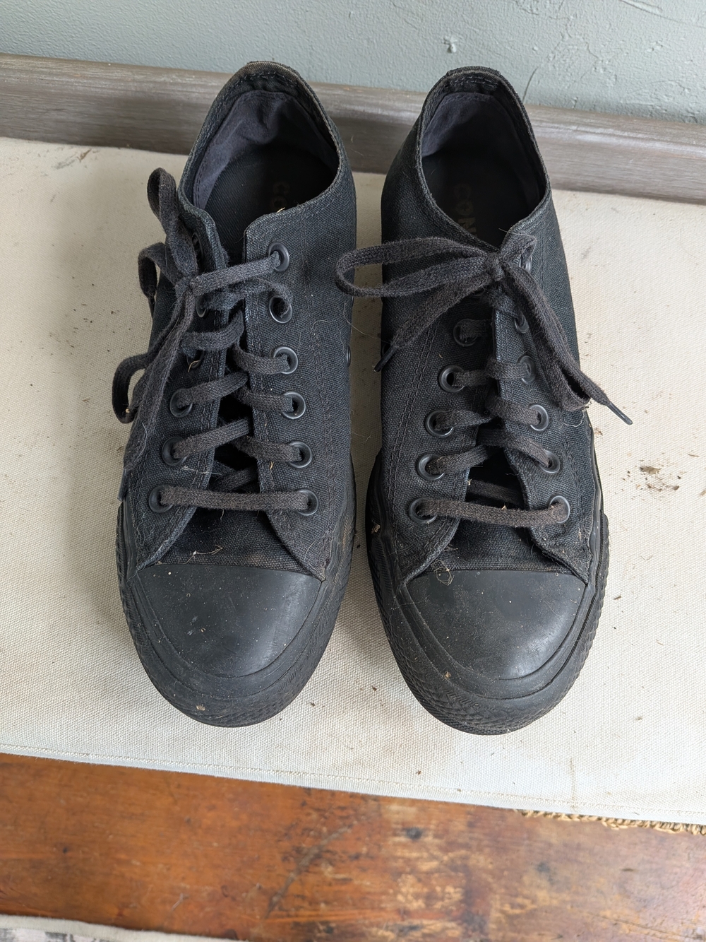 Converse Black Low-Top Canvas Sneakers - Women's